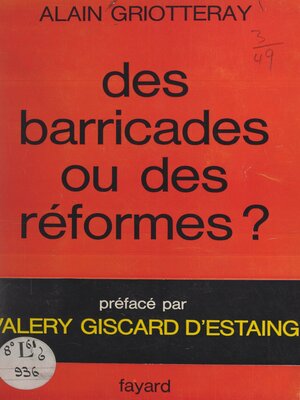 cover image of Des barricades ou des réformes ?